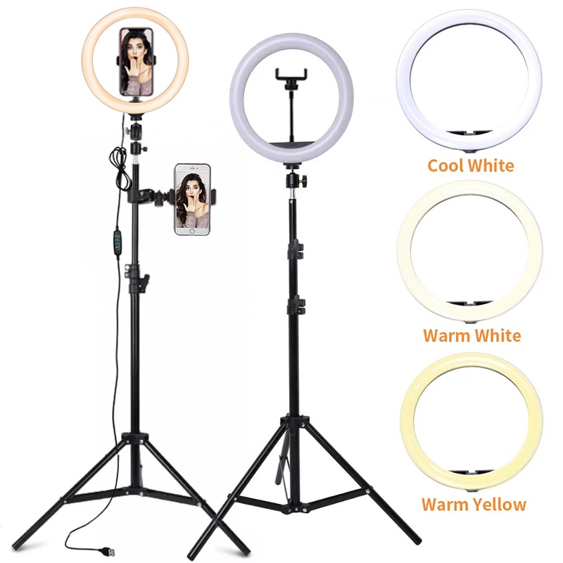 Photography Lighting Set Up - Lampu Cincin Selfie LED 6/10/12 Inci,