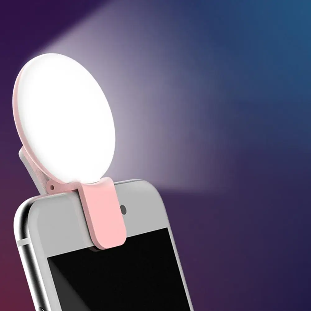 Photography Lighting Set Up - Lampu Cincin Swafoto LED Ponsel Mini