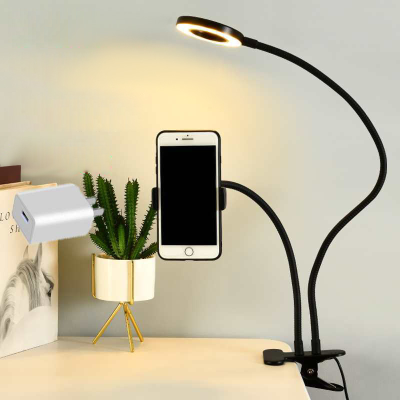 Photography Lighting Set Up - Dudukan Ponsel Fleksibel Universal dengan Lampu