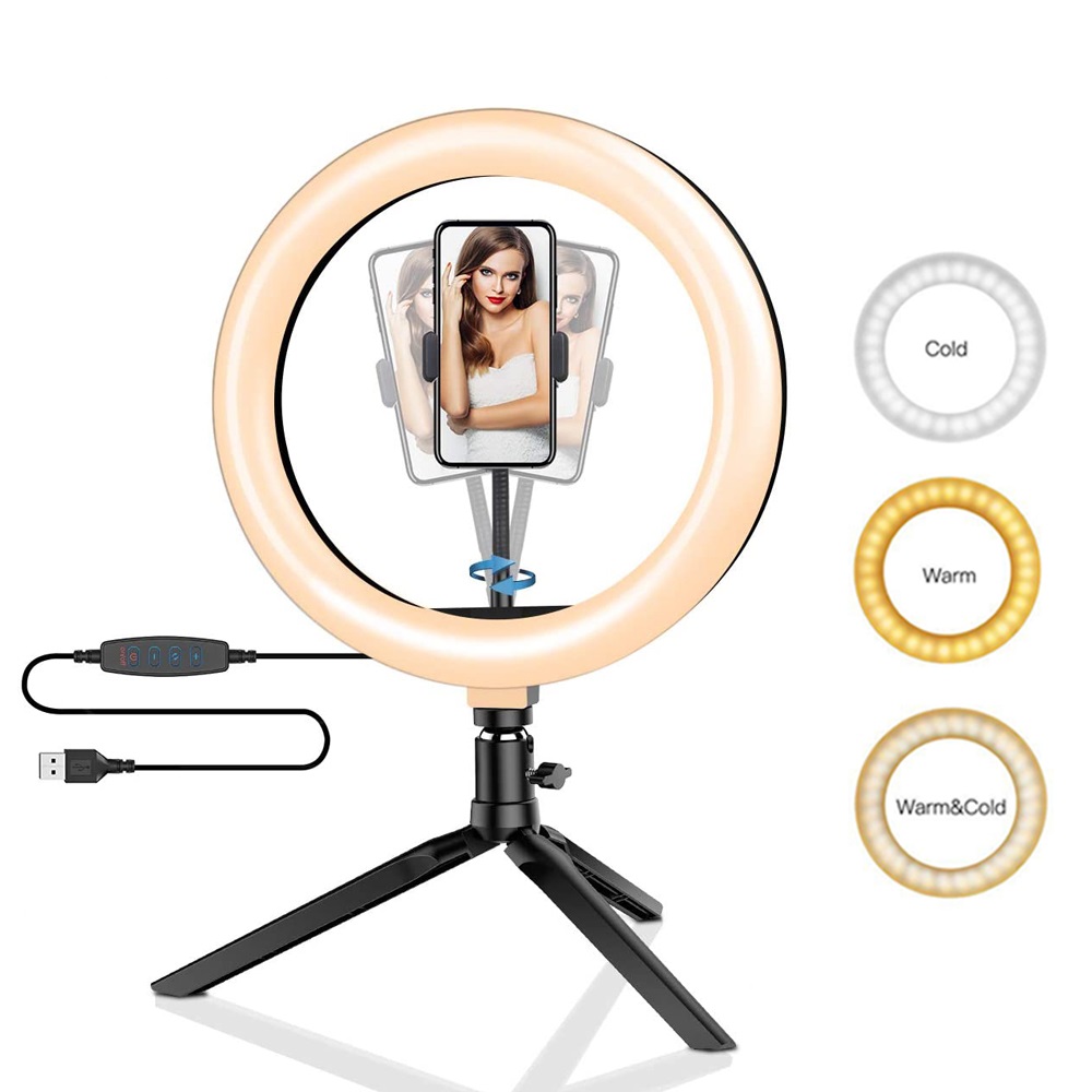 Photography Lighting Set Up - Lampu Ring Led 26cm untuk Tripod,