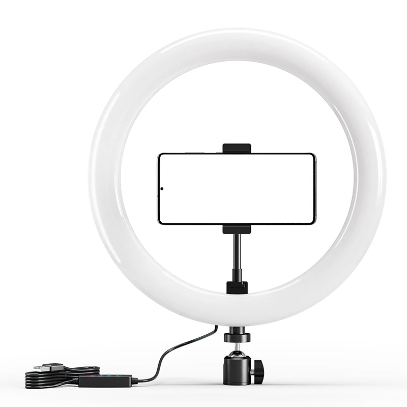 Photography Lighting Set Up - Lampu Cincin Swafoto LED 10 Inci