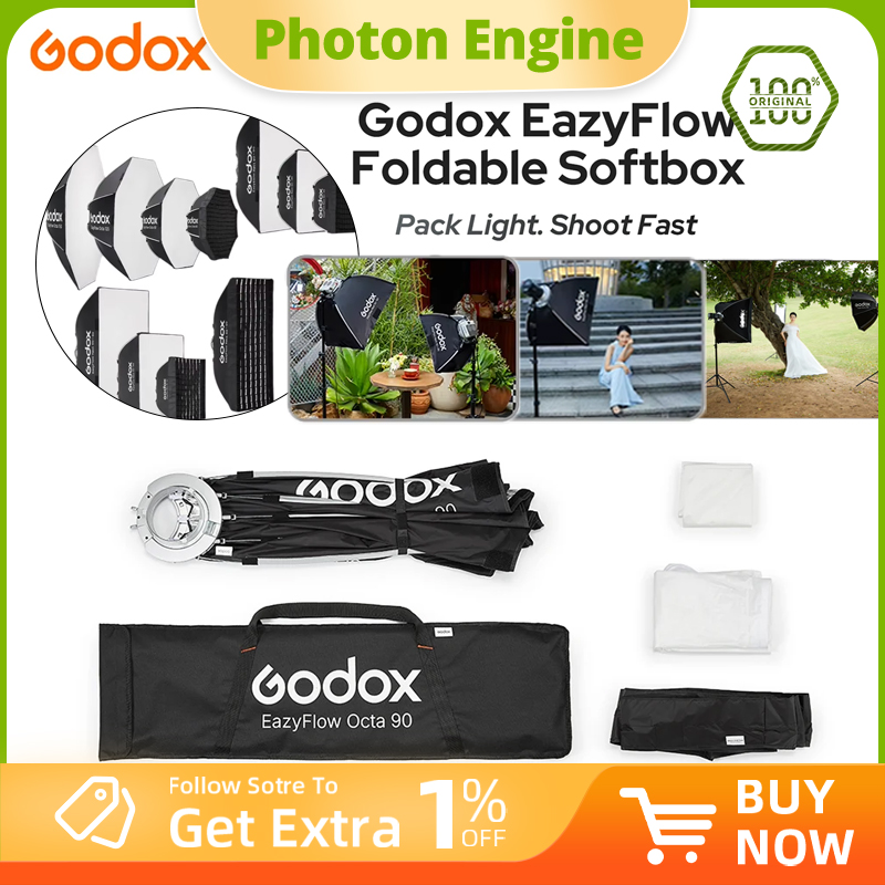Photography Lighting Set Up - Godox EazyFlow seri Softbox Lipat dengan