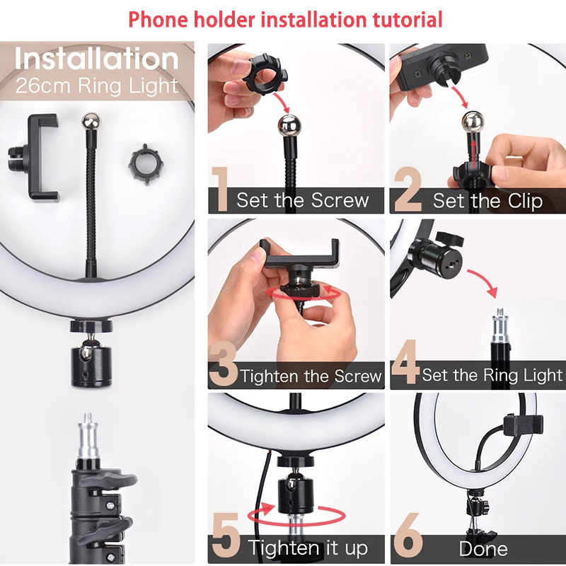 Lampu Cincin Selfie 16/26/33Cm - Photography Lighting Set Up ulasan dan harga