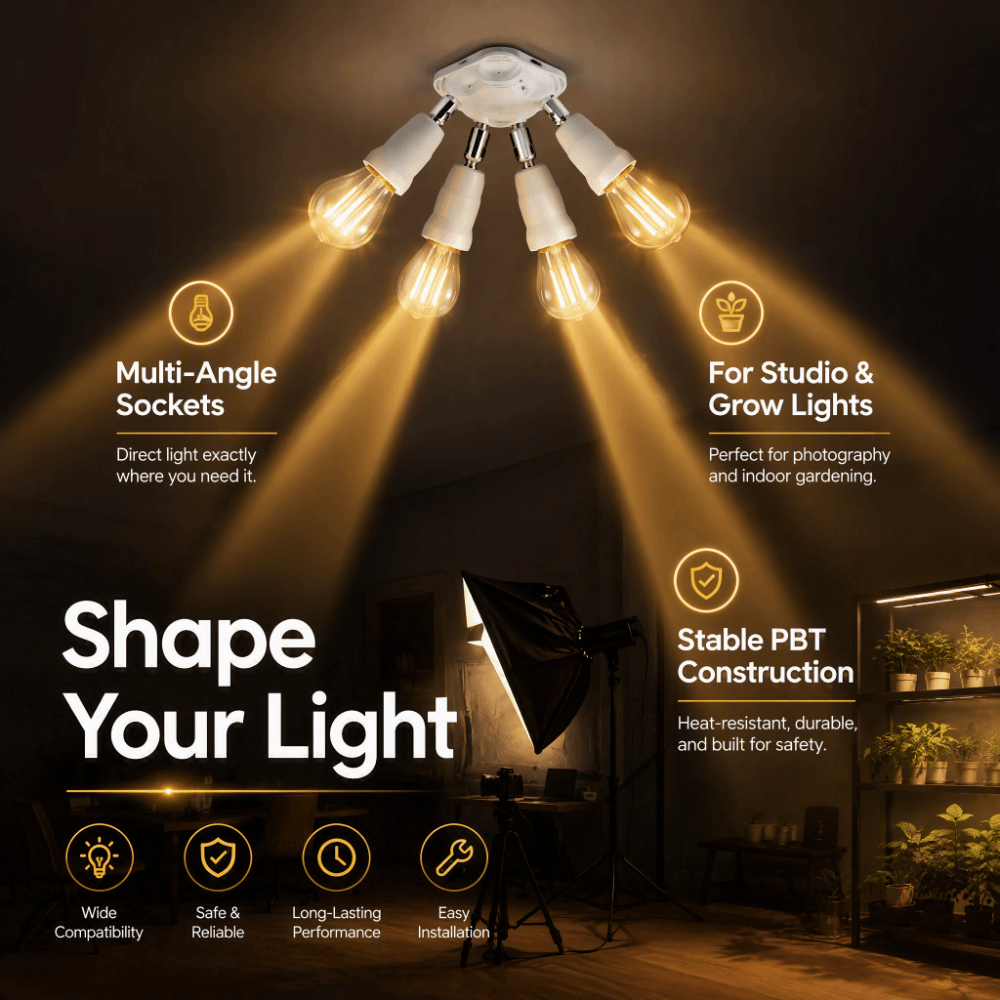 Pemisah Lampu E26 Kokoh PBT, P - Photography Lighting Direction ulasan dan harga