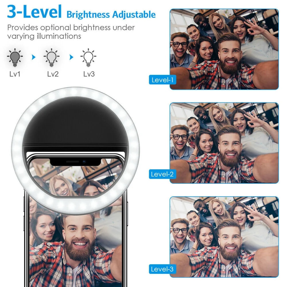 Lampu Cincin Selfie LED dengan - Photography Lighting Set Up ulasan dan harga